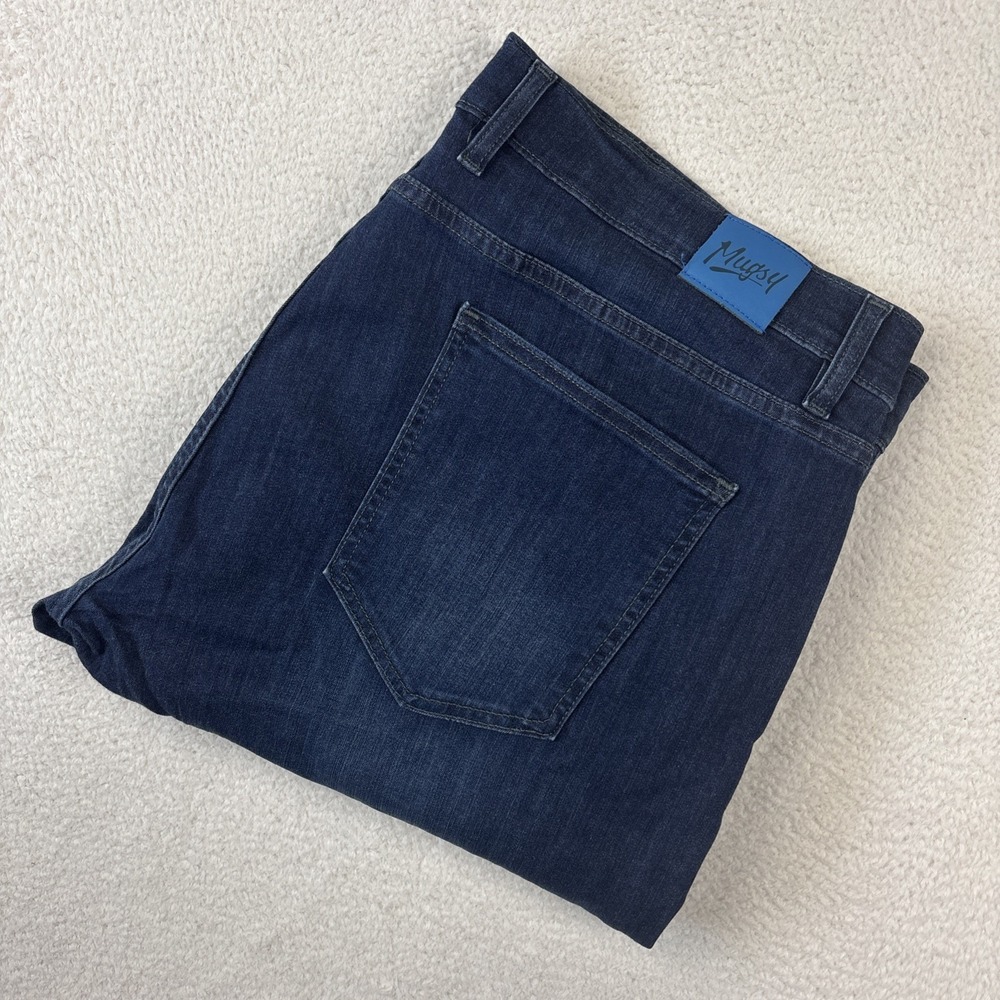 MUGSY 'Fultons' Means Jeans Size 42/32 Blue Dark Wash Stretch Denim Classic Fit